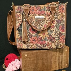 Floral Brown Handbag